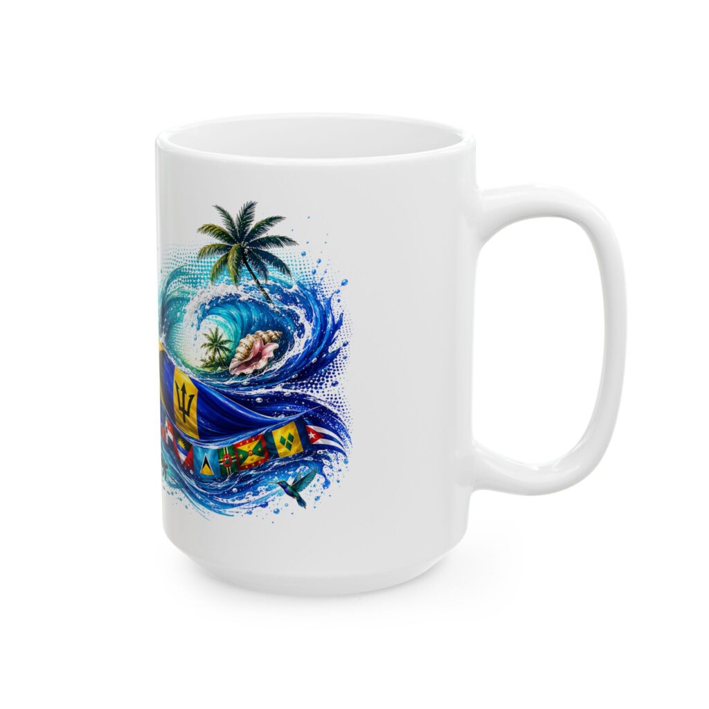 Colourful Caribbean Flag Wave — Coffee Mug (11oz, 15oz)
