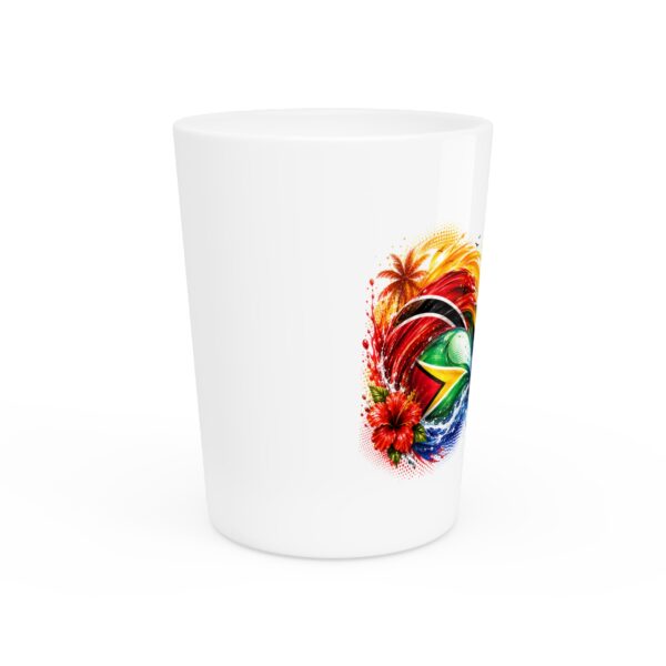 Caribbean Tropical Flag Wave Shot Glass — Caribbean Beach Vibes