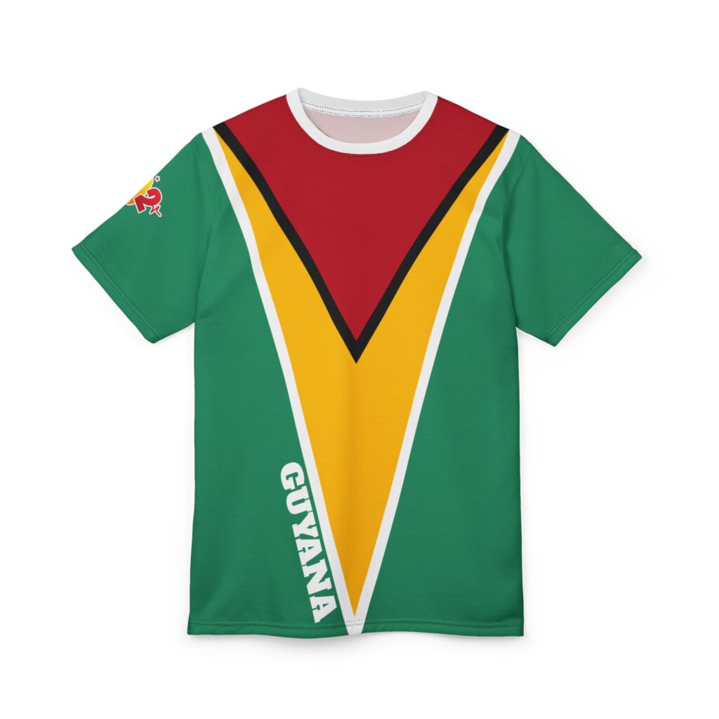 Guyana Golden Arrowhead T-Shirt — All‑Over Print