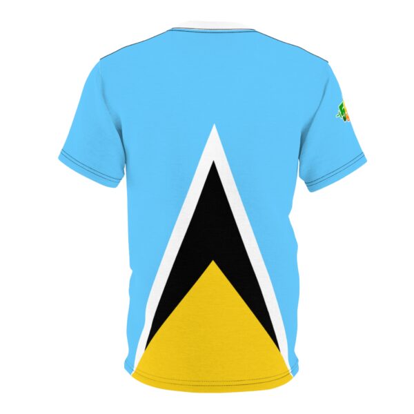 Saint Lucia Flag Graphic T-Shirt — All-Over Print